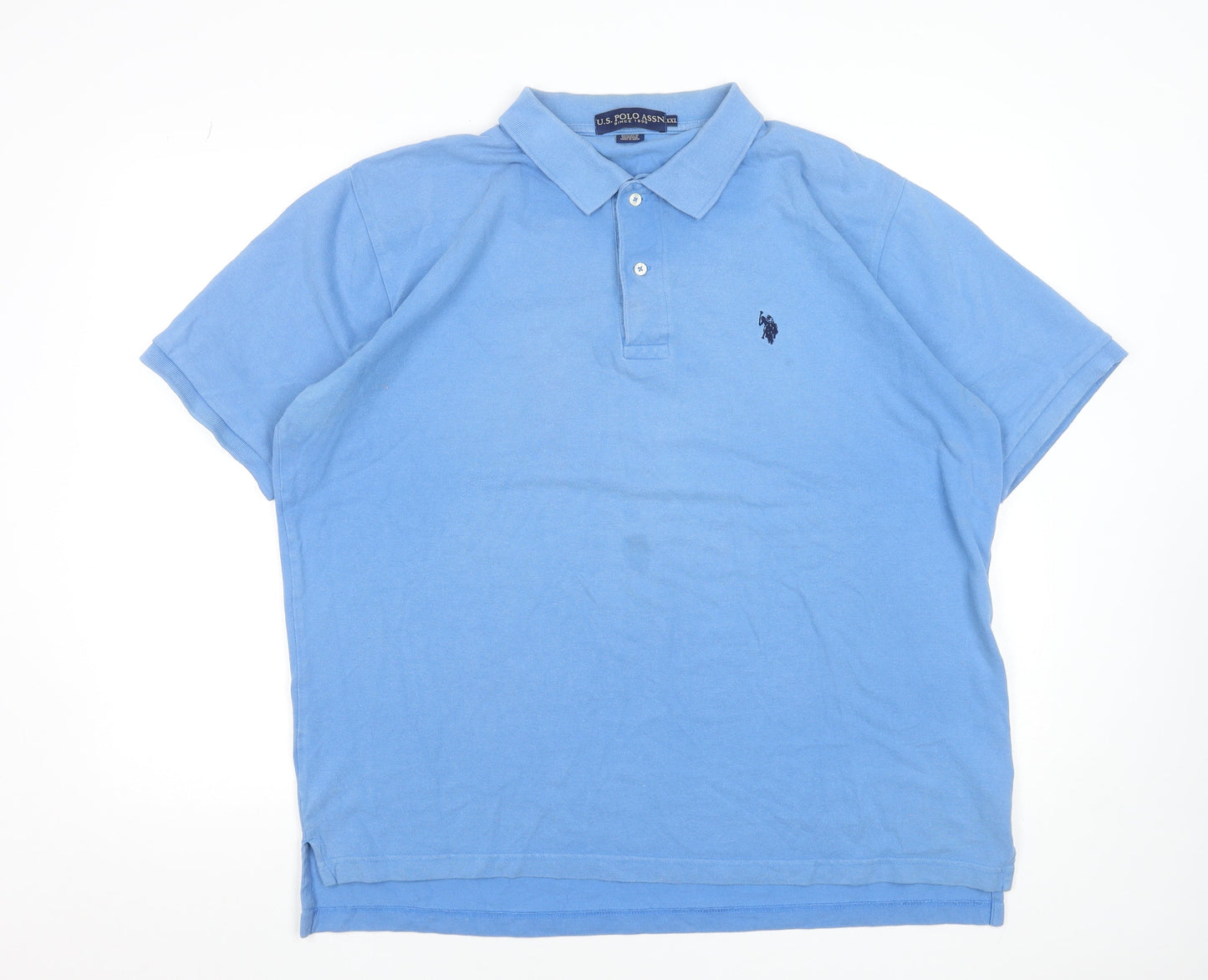 U.S. Polo Assn. Men's Blue 2XL Cotton Short Sleeve Polo Shirt