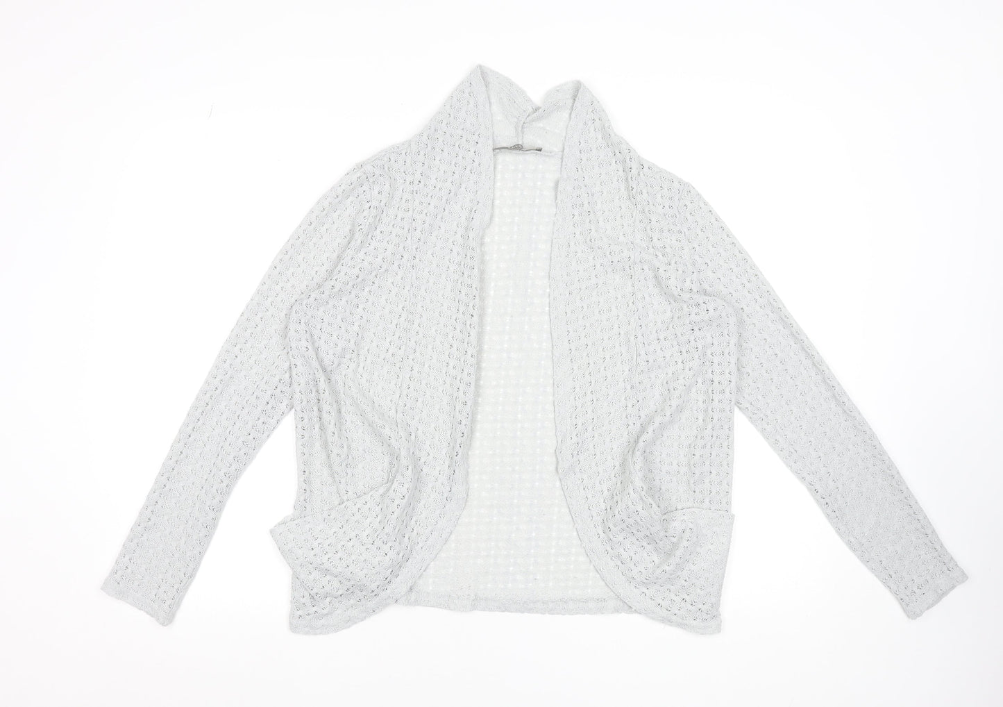 Womens UK Size 12 Oasis Grey Cardigan Jumper