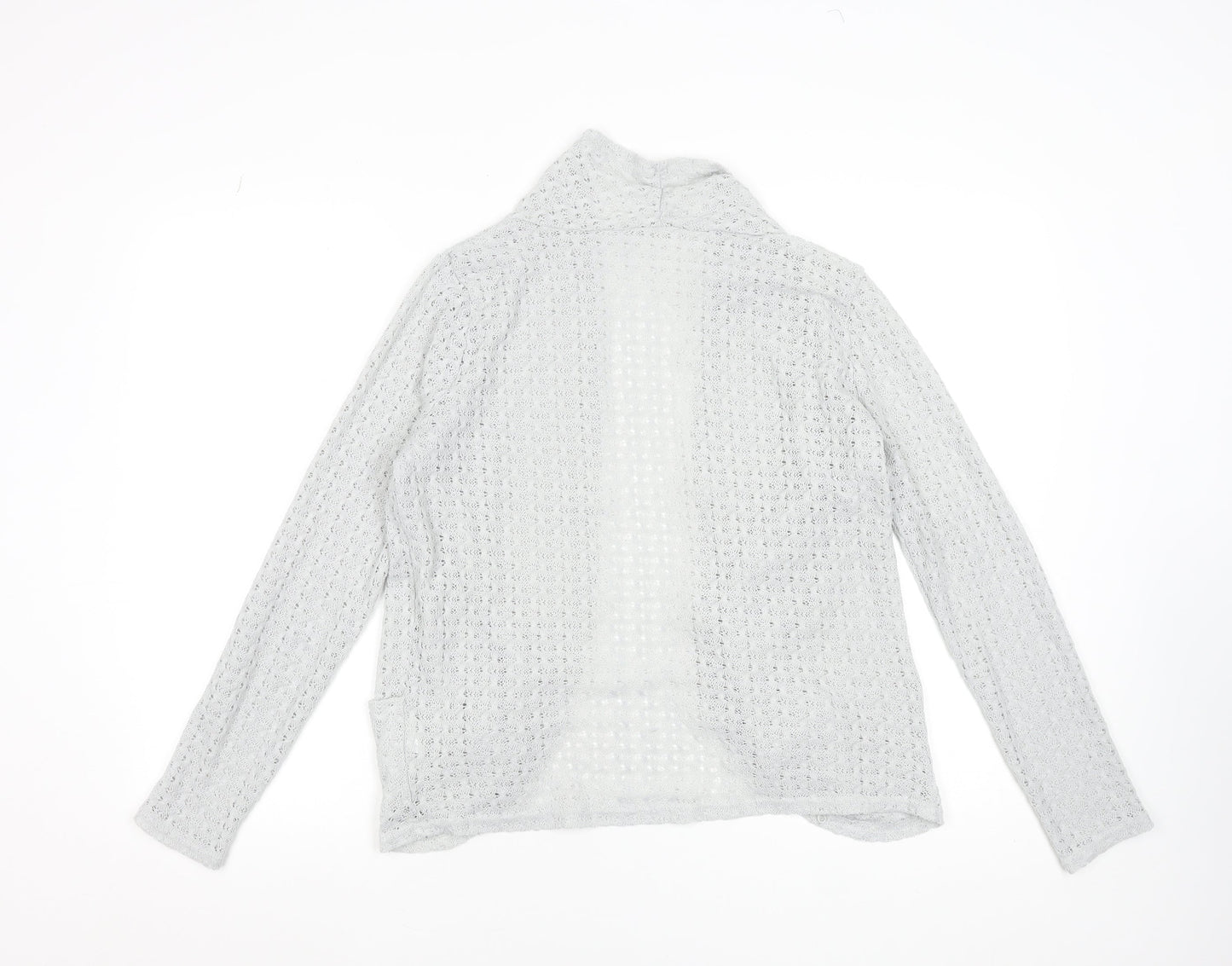 Womens UK Size 12 Oasis Grey Cardigan Jumper