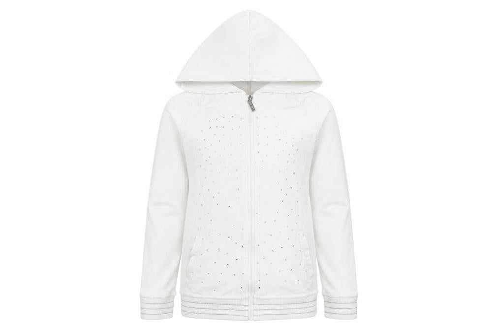 Girls UK Size 6 Years Gatti White Full Zip Hoodie