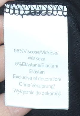 Womens UK Size M Cable & Gauge Black Basic Blouse