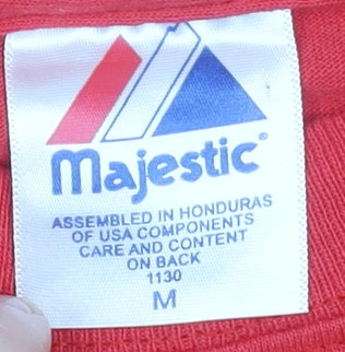 Majestic Men's Red 'Reverse The Curse' Boston T-Shirt Size M