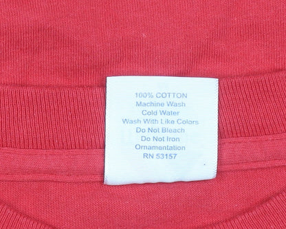 Majestic Men's Red 'Reverse The Curse' Boston T-Shirt Size M