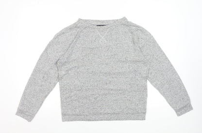 Golddigga Women’s Grey Long Sleeve Basic Jersey Top Size 12