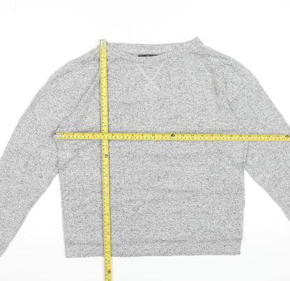 Golddigga Women’s Grey Long Sleeve Basic Jersey Top Size 12