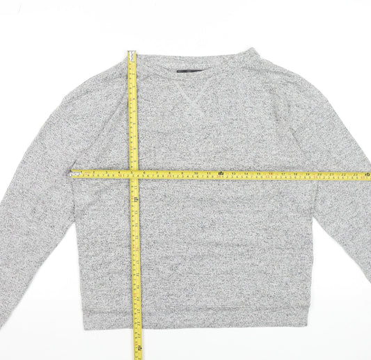 Golddigga Women’s Grey Long Sleeve Basic Jersey Top Size 12