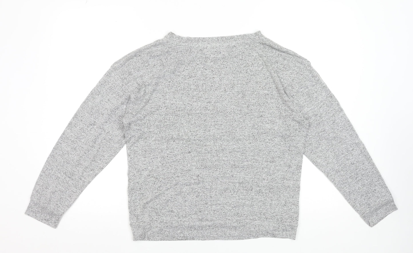 Golddigga Women’s Grey Long Sleeve Basic Jersey Top Size 12