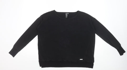 Womens UK Size S Sweaty Betty Black Basic T-Shirt