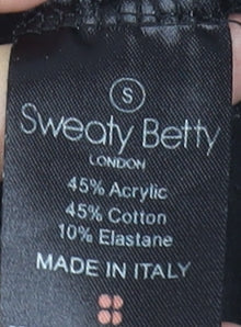 Womens UK Size S Sweaty Betty Black Basic T-Shirt