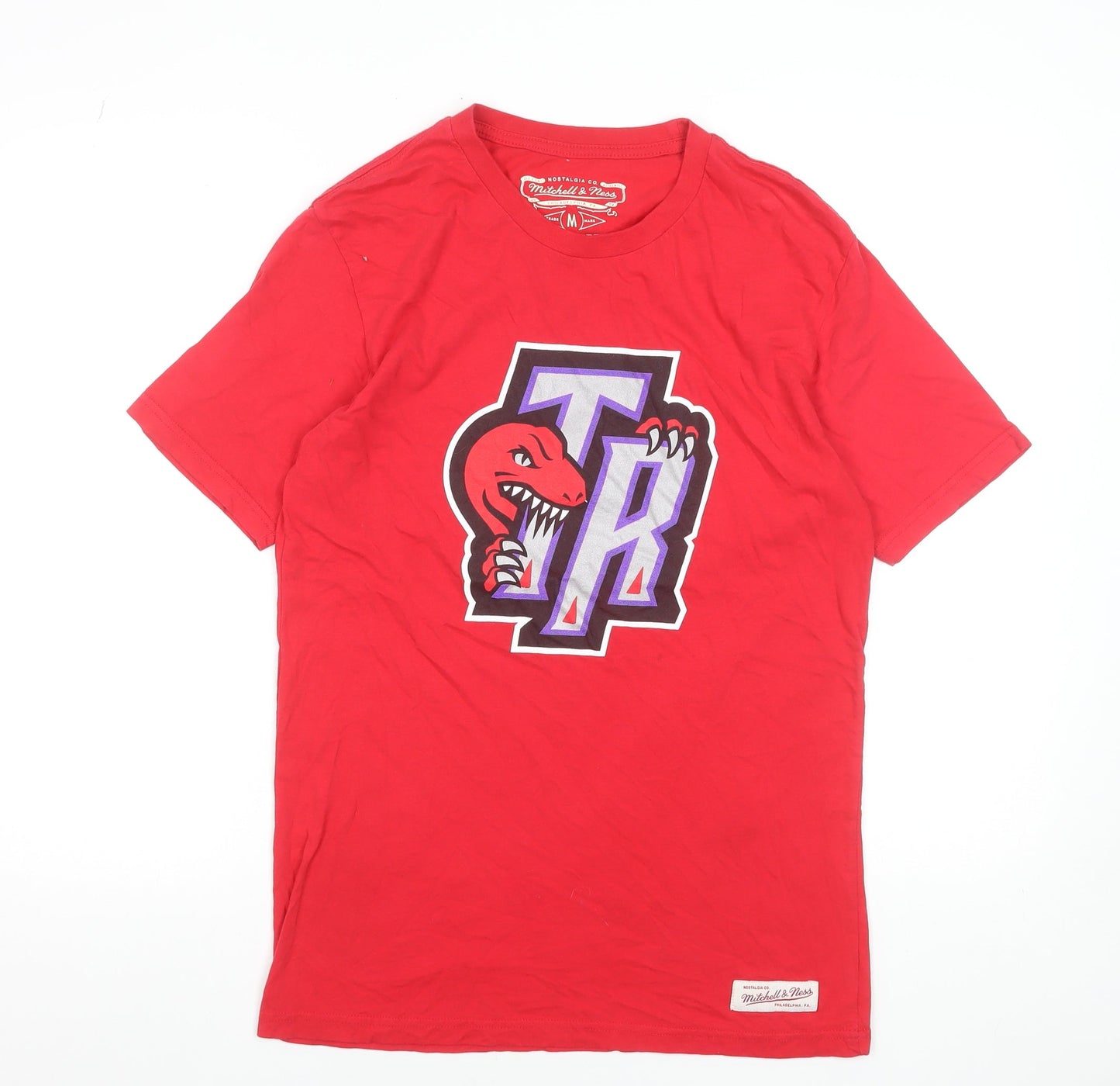 Mitchell & Ness Men's Red Toronto Raptors Graphic T-Shirt Size M
