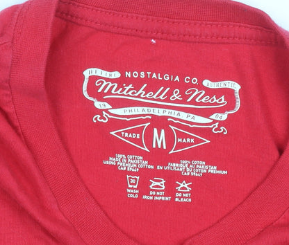 Mitchell & Ness Men's Red Toronto Raptors Graphic T-Shirt Size M