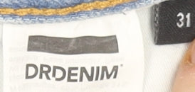 DRDENIM Men's Light Blue Denim Chino Shorts Size 31 Regular Fit