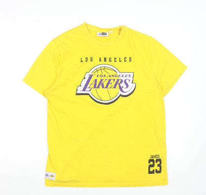 Mens UK Size L NBA Yellow  T-Shirt