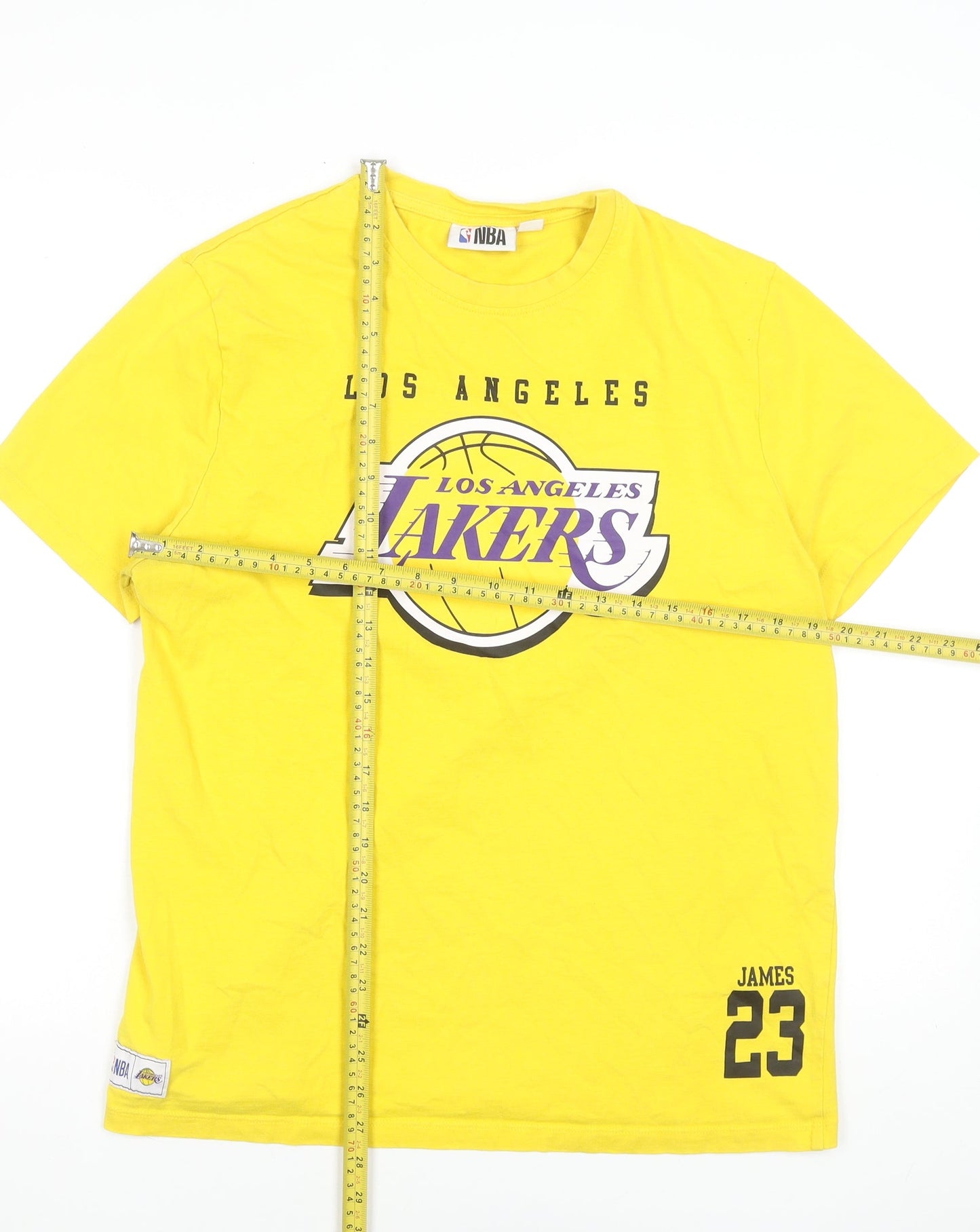 Mens UK Size L NBA Yellow  T-Shirt