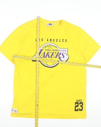 Mens UK Size L NBA Yellow  T-Shirt