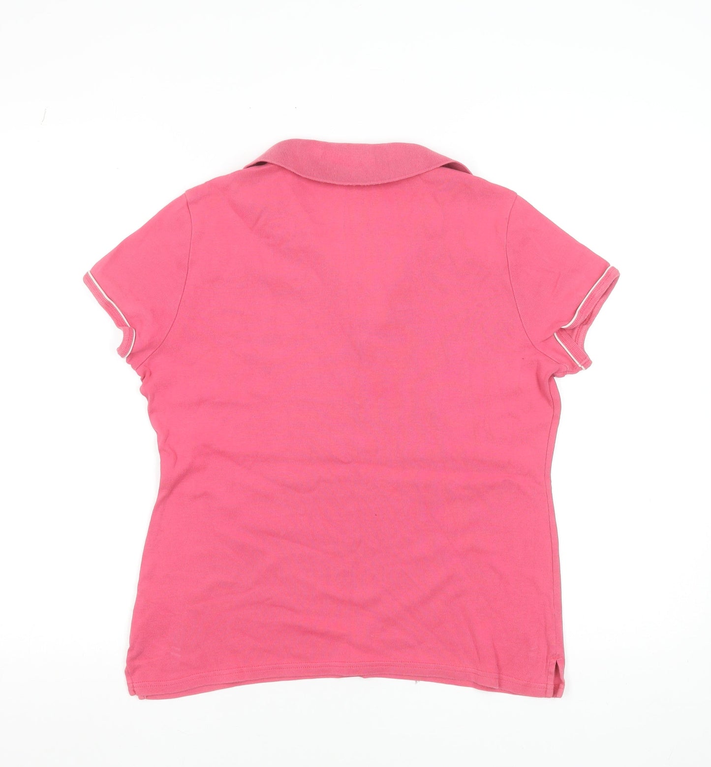 Womens UK Size L Tommy Hilfiger Pink Basic Polo