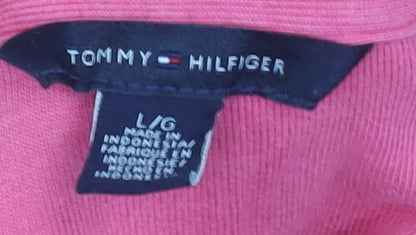 Womens UK Size L Tommy Hilfiger Pink Basic Polo