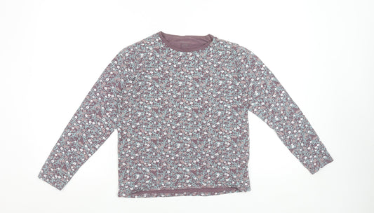 Name It Girls Purple Floral Long Sleeve Organic Cotton T-Shirt 11-12 Years