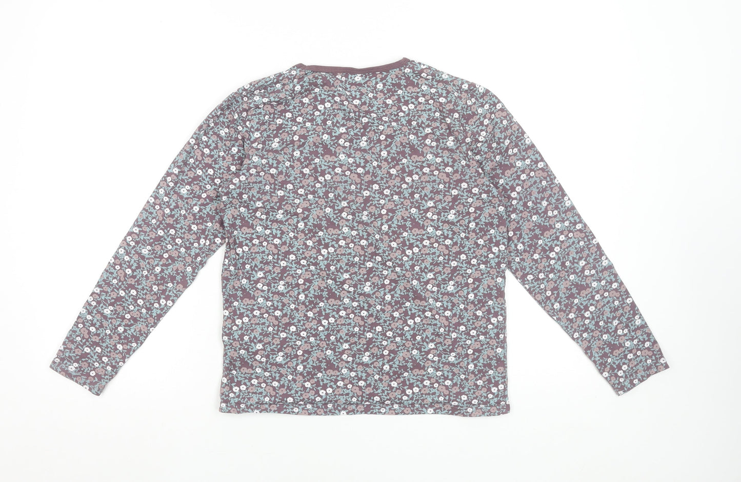 Name It Girls Purple Floral Long Sleeve Organic Cotton T-Shirt 11-12 Years
