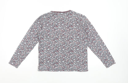 Name It Girls Purple Floral Long Sleeve Organic Cotton T-Shirt 11-12 Years