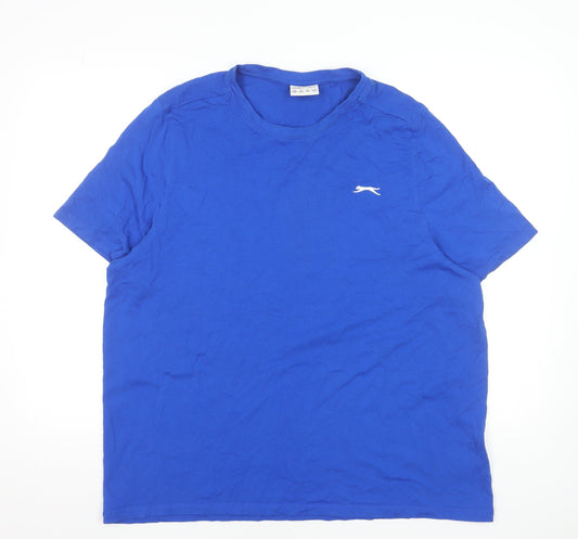 Slazenger Men's Blue 2XL Crew Neck Cotton T-Shirt