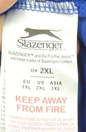 Slazenger Men's Blue 2XL Crew Neck Cotton T-Shirt