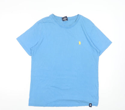 Absolutely Bear Men's Blue Organic Cotton Crew Neck T-Shirt M