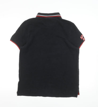 Porsche Driver’s Selection Men's Black Polo Shirt Size M Racing Team Embroidered 911 Turbo