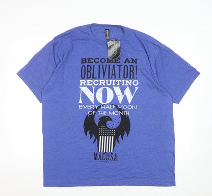Lootcrate Men’s Blue Fantastic Beasts M.A.C.U.S.A. Graphic T-Shirt XL