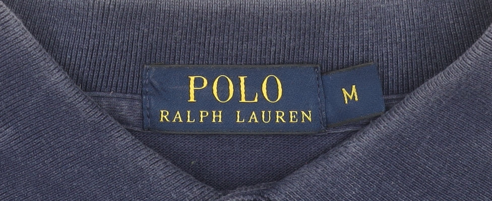 Ralph Lauren Men's Blue Long Sleeve Cotton Polo Shirt M
