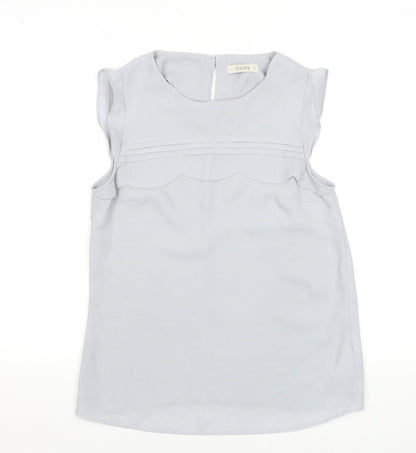 Womens UK Size 12 Oasis Grey Basic Blouse