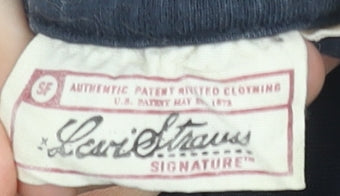 Levi Strauss Signature Men's Navy Long Sleeve T-Shirt L Cotton Casual