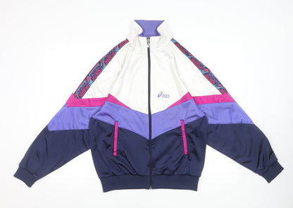 Asics Men's Multicolour 90s Retro Full Zip Bomber Jacket Size 50