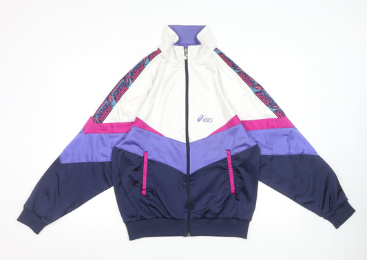 Asics Men's Multicolour 90s Retro Full Zip Bomber Jacket Size 50