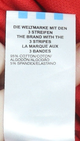 Adidas Womens Red Long Sleeve Polo Activewear Top Size 12