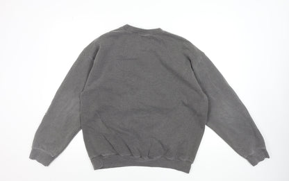 A.P.O.H Men’s Grey Art Graphic Pullover Sweatshirt Size S