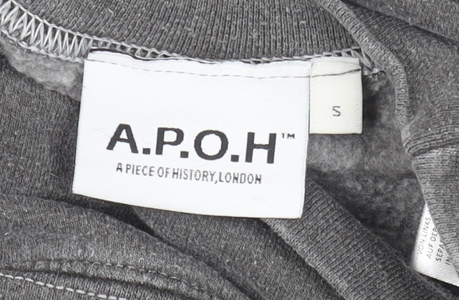 A.P.O.H Men’s Grey Art Graphic Pullover Sweatshirt Size S