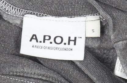 A.P.O.H Men’s Grey Art Graphic Pullover Sweatshirt Size S