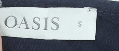 Womens UK Size S Oasis Blue Basic Blouse