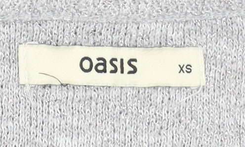 Womens UK Size XS Oasis Grey Basic T-Shirt