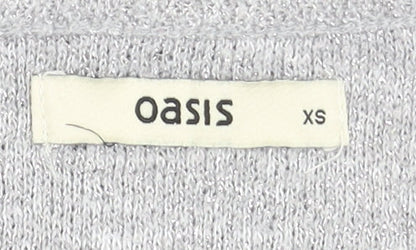 Womens UK Size XS Oasis Grey Basic T-Shirt