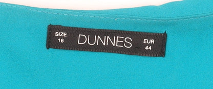 Womens UK Size 16 Dunnes Blue Tunic Blouse