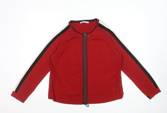 Womens UK Size 12 Betty Barclay Red Cardigan Jumper