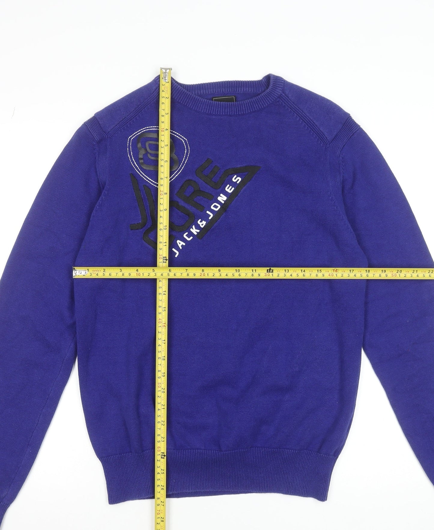 Mens UK Size M JACK & JONES Blue Pullover Jumper