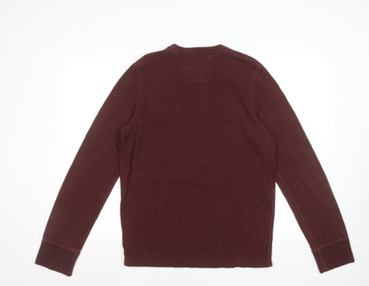 Abercrombie & Fitch Men's Brown Long Sleeve Muscle Fit T-Shirt Size S