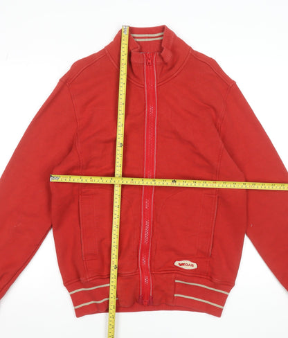 Mens UK Size M GAS Red Full Zip Sweatshirt
