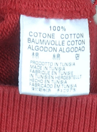 Mens UK Size M GAS Red Full Zip Sweatshirt