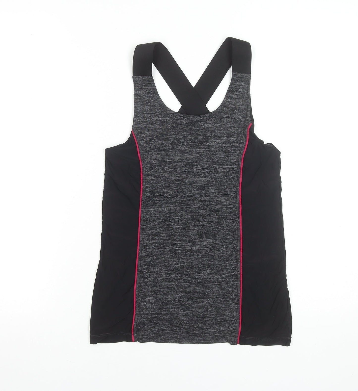 Womens UK Size M Oysho Black Gym & Training Yoga Running & Jogging Tank