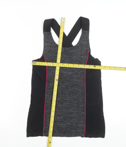 Womens UK Size M Oysho Black Gym & Training Yoga Running & Jogging Tank