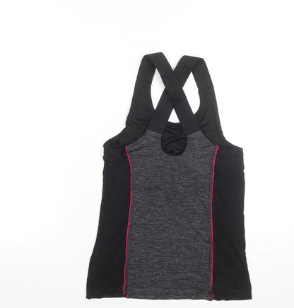 Womens UK Size M Oysho Black Gym & Training Yoga Running & Jogging Tank